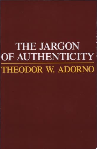 Cover of The Jargon of Authenticity