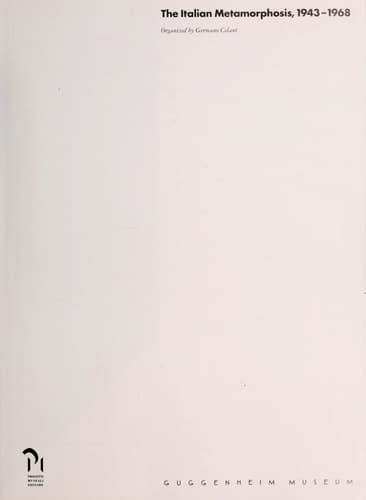 Cover of The Italian Metamorphosis, 1943-1968