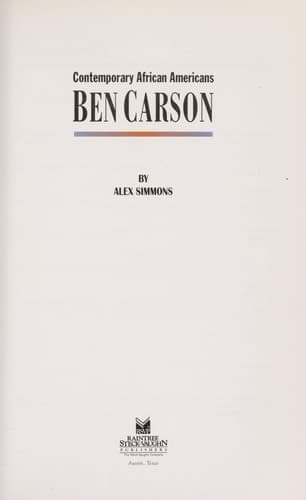 Cover of Ben Carson