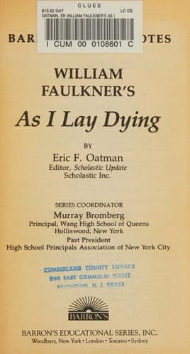 Cover of William Faulkner's As I Lay Dying