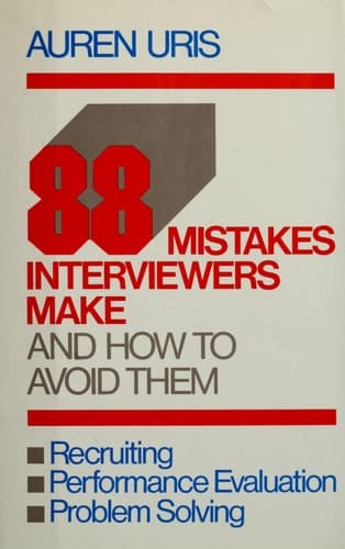 Cover of 88 Mistakes Interviewers Make-- and how to Avoid Them