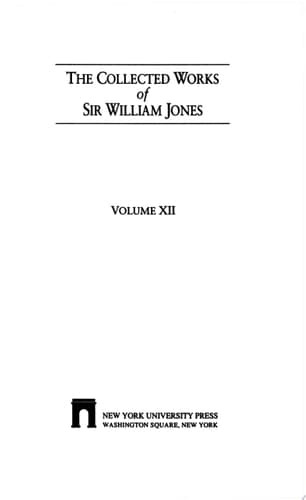 Cover of The Collected Works of Sir William Jones