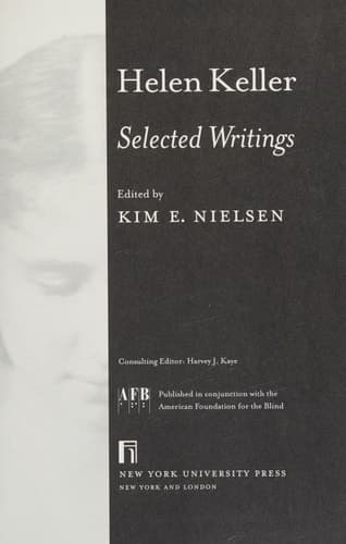 Cover of Helen Keller Selected Writings