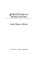 Cover of Critical Essays on Denise Levertov (Critical Essays on American Literature)