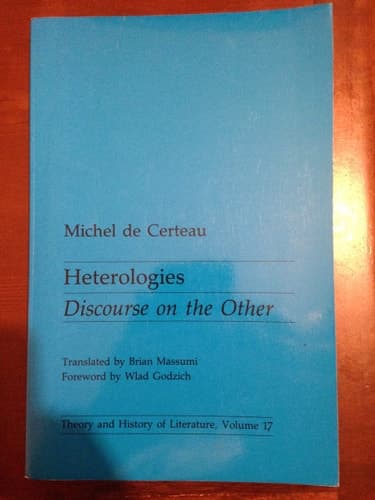 Cover of Heterologies Discourse on the Other