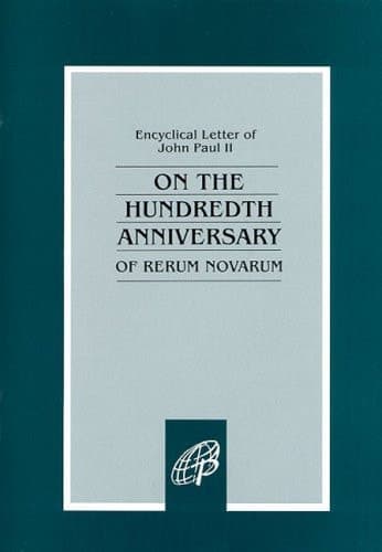 Cover of On the Hundredth Anniversary of Rerum Novarum Encyclical Letter Centesimus Annus of the Supreme Pontiff