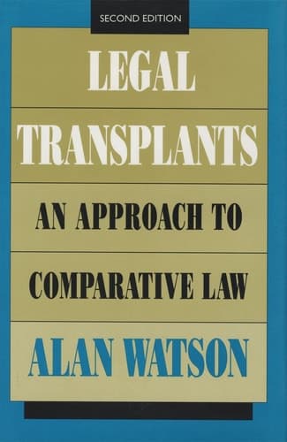 Cover of Legal Transplants An Approach to Comparative Law