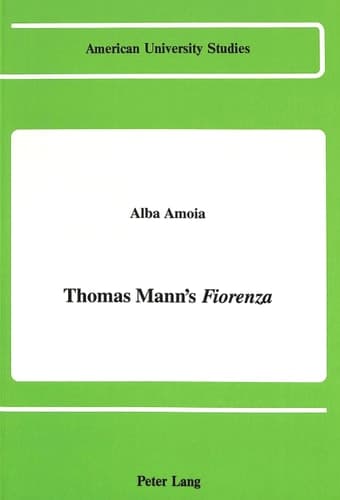 Cover of Thomas Mann's Fiorenza