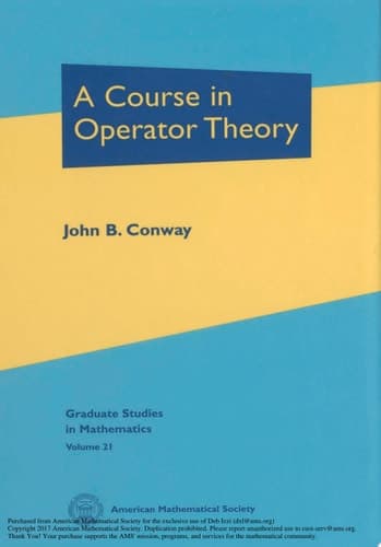 Cover of A Course in Operator Theory