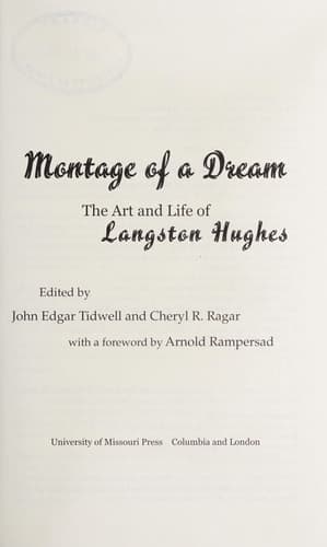 Cover of Montage of a Dream: The Art and Life of Langston Hughes