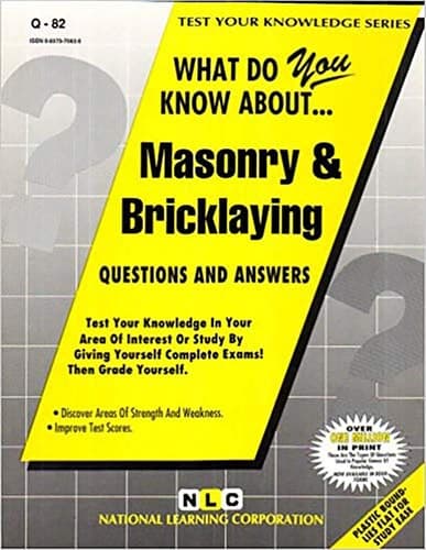 Cover of What Do You Know about Masonry and Bricklaying? Passbooks Study Guide