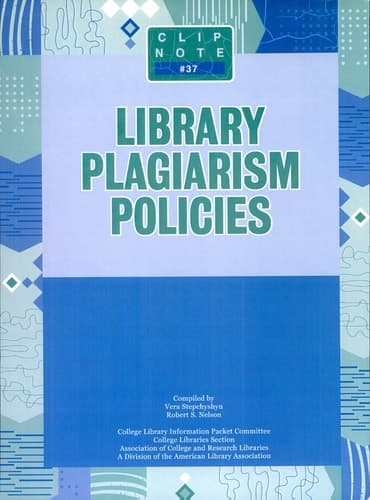 Cover of Library Plagiarism Policies