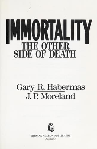 Cover of Immortality The Other Side of Death