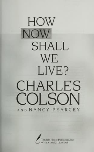 Cover of How Now Shall We Live?