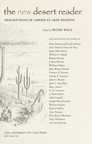 Cover of The New Desert Reader Descriptions of America's Arid Regions