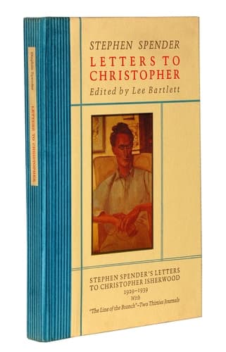 Cover of Letters to Christopher: Stephen Spender's Letters to Christopher Isherwood, 1929-1939