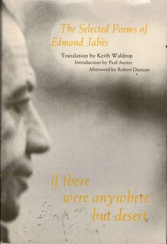 Cover of If There Were Anywhere but Desert: The Selected Poems of Edmond Jabes