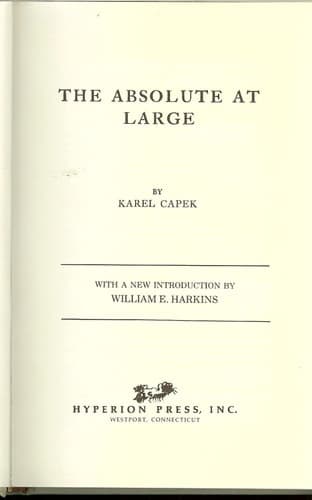 Cover of The Absolute at Large (Classics of Science Fiction) (English and Czech Edition)