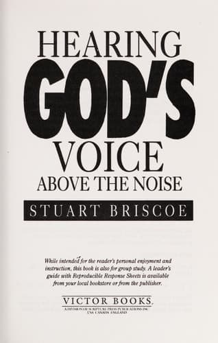 Cover of Hearing God's Voice Above the Noise