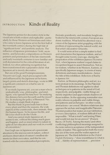 Cover of Reflections of Reality in Japanese Art
