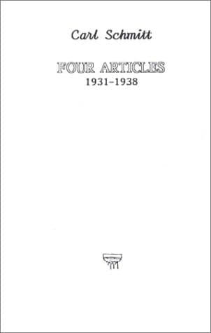 Cover of Four Articles, 1931-1938