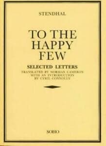 Cover of To the Happy Few Stendhal's Letters