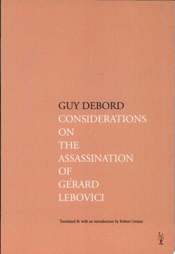 Cover of Considerations on the Assassination of Gérard Lebovici