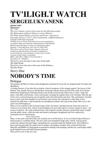 Cover of Twilight Watch