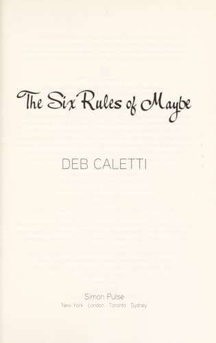 Cover of The Six Rules of Maybe