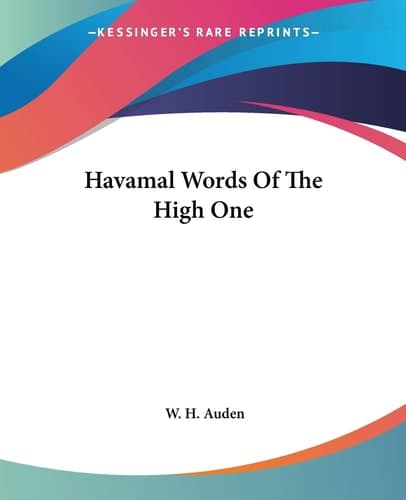 Cover of Havamal Words Of The High One
