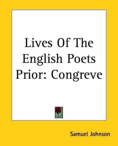 Cover of Lives Of The English Poets Prior: Congreve