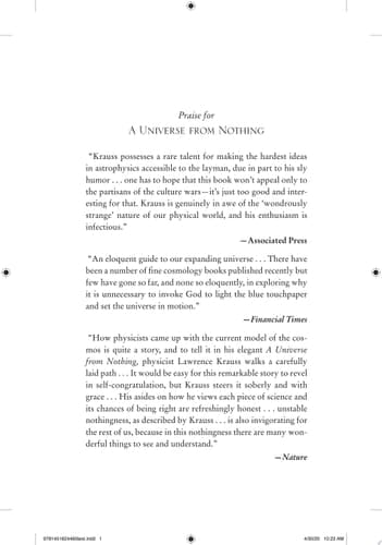 Cover of A Universe from Nothing Why There Is Something Rather than Nothing