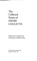 Cover of The Collected Poems of Henri Coulette