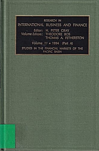 Cover of Studies in the Financial Markets of the Pacific Basin