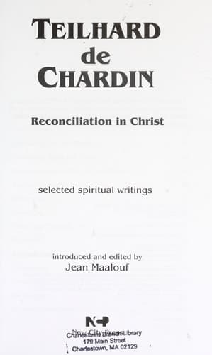 Cover of Reconciliation in Christ Selected Spiritual Writings