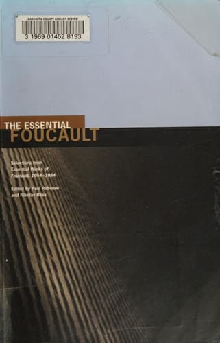 Cover of The Essential Foucault Selections from Essential Works of Foucault, 1954-1984