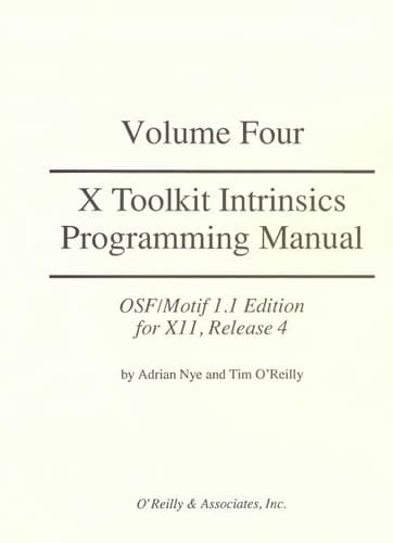Cover of X Toolkit Intrinsics Prog Vol 4M Motif Edition