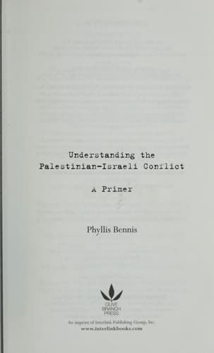 Cover of Understanding the Palestinian-Israeli Conflict: A Primer