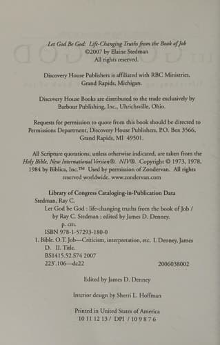 Cover of Let God Be God Life-Changing Truths from the Book of Job