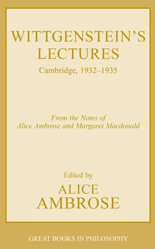 Cover of Wittgenstein's Lectures Cambridge, 1932-1935