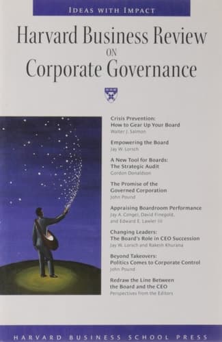 Cover of Harvard Business Review on Corporate Governance (Harvard Business Review Paperback Series)