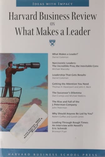 Cover of Harvard Business Review on what Makes a Leader