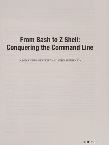 Cover of From Bash to Z Shell: Conquering the Command Line