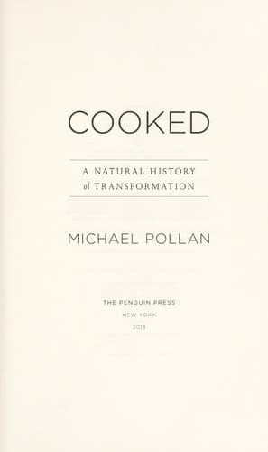 Cover of Cooked A Natural History of Transformation