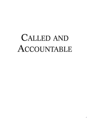 Cover of Called and Accountable Discovering Your Place in God's Eternal Purpose