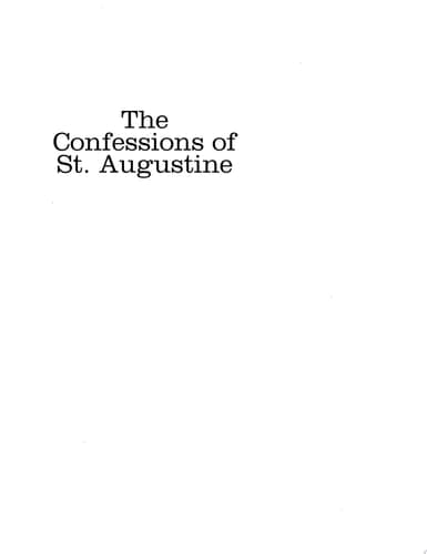 Cover of The Confessions of St. Augustine
