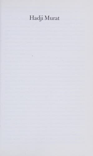 Cover of Hadji Murad