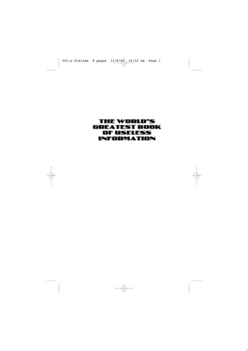 Cover of World's Greatest Book Of Useless Information