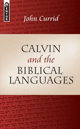 Cover of Calvin and the Biblical Languages