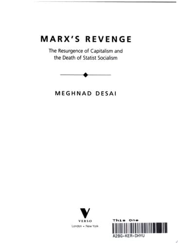 Cover of Marx's Revenge The Resurgence of Capitalism and the Death of Statist Socialism
